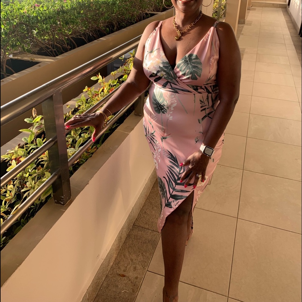 Tropical Print Dress